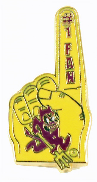 Arizona State #1 Fan Logo Pin