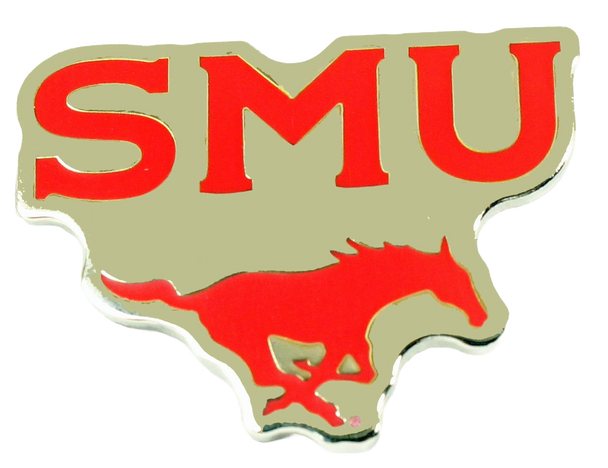 Southern Methodist Logo Pin - Red