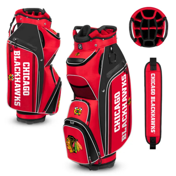 Chicago Blackhawks Golf Bag w/ Cooler Bucket 2