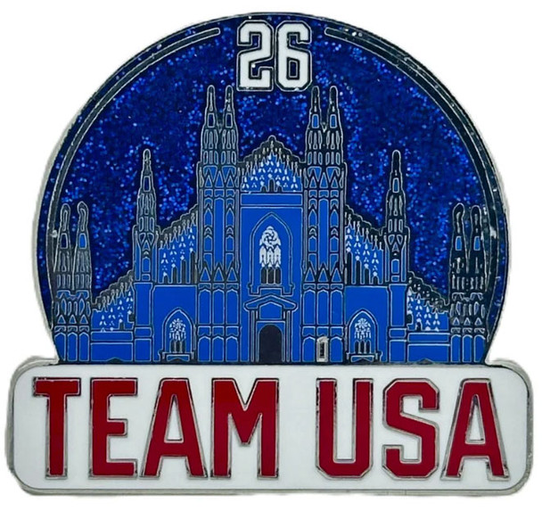 Milan Cortina 2026 Olympics Duomo Glitter Pin