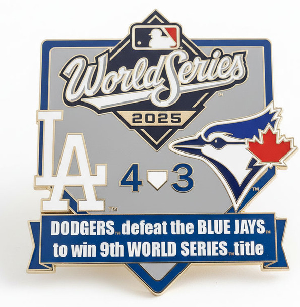 2025 World Series Commemorative Pin -Dodgers vs. Blue Jays- Limited Edition 1,000