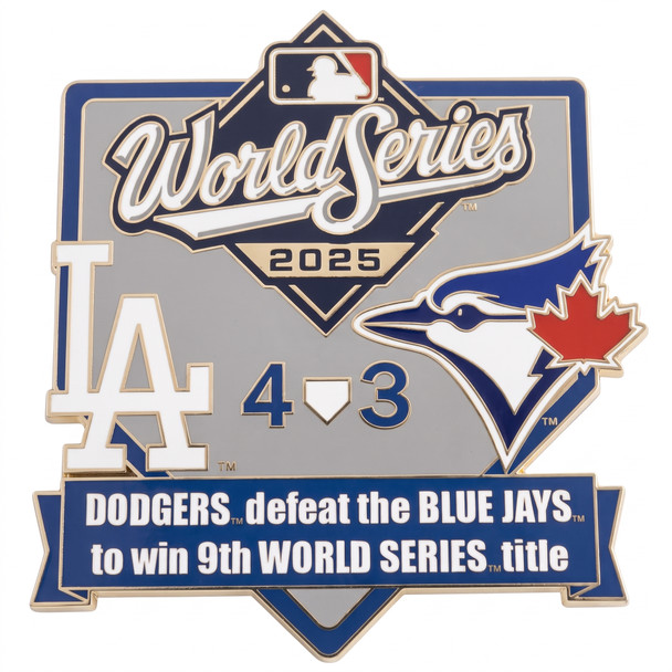 2025 World Series Commemorative Pin -Dodgers vs. Blue Jays- Limited Edition 1,000