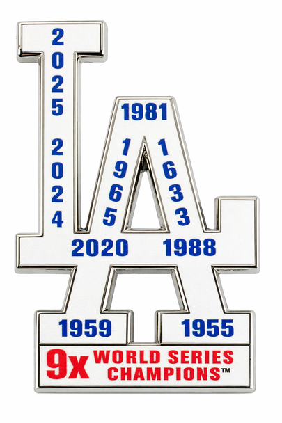 Los Angeles Dodgers 9-Time World Series Champions Logo 2" Pin - Limited 500