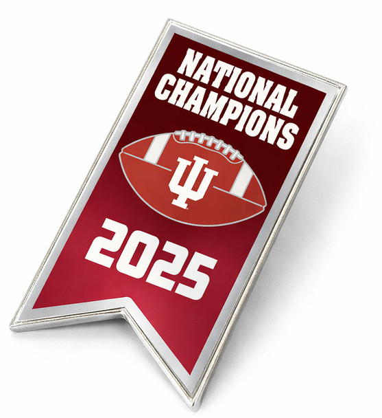 Indiana Hoosers 2025 College Football National Champs Banner Pin