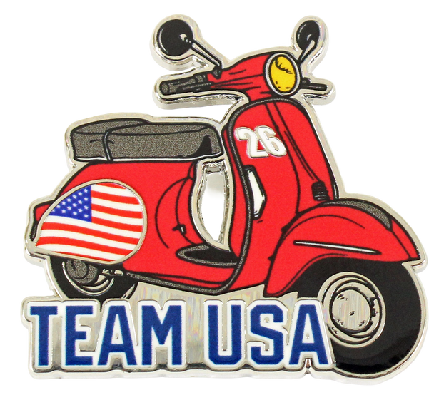 2026 Milan Cortina Oympics Italian Scooter Pin