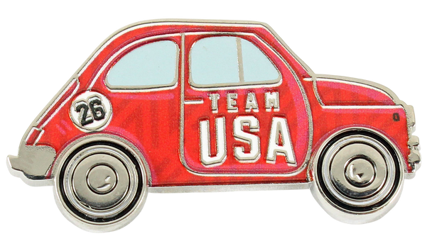 2026 Milan Cortina Oympics Team USA Fiat Pin