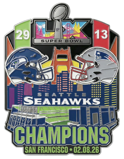 Super Bowl LX (60) Oversized Commemorative Pin - 3" One Piece