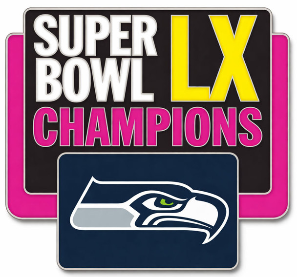 Seattle Seahawks Super Bowl LX (60) Champs Pin.