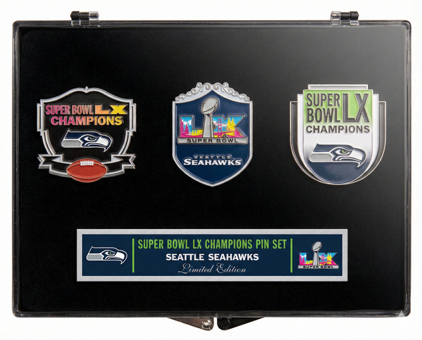 Seattle Seahawks Super Bowl LX (60) Champs 3-Pin Set - Limited