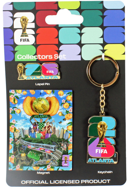 2026 FIFA World Cup Atlanta Host City 3-Piece Set - Pin / Key Chain / Magnet