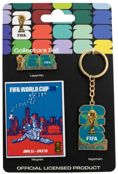 2026 FIFA World Cup Dallas Host City 3-Piece Set - Pin / Key Chain / Magnet