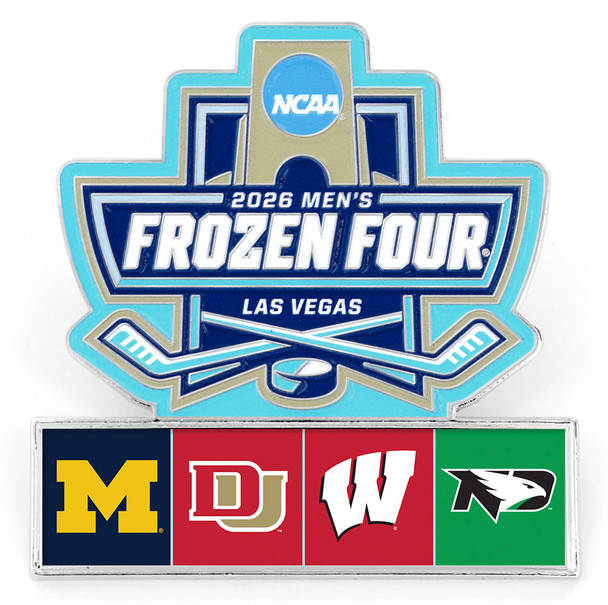 2026 Men's Frozen Four Teams Pin - Michigan, Denver, Wisconsin, North Dakota