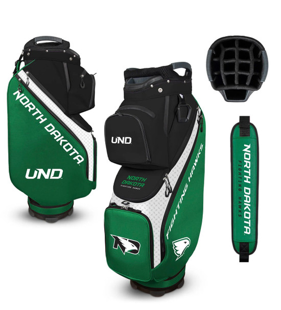 North Dakota Fighting Hawks Golf Bag w/ Cooler Bucket