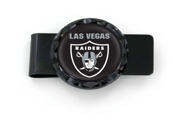 Las Vegas Raiders Black Diamond Cut Money Clip