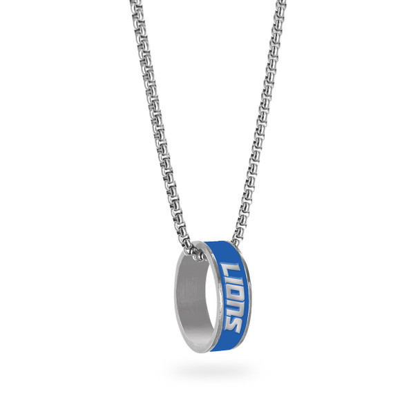 Detroit Lions Ring Pendant Necklace