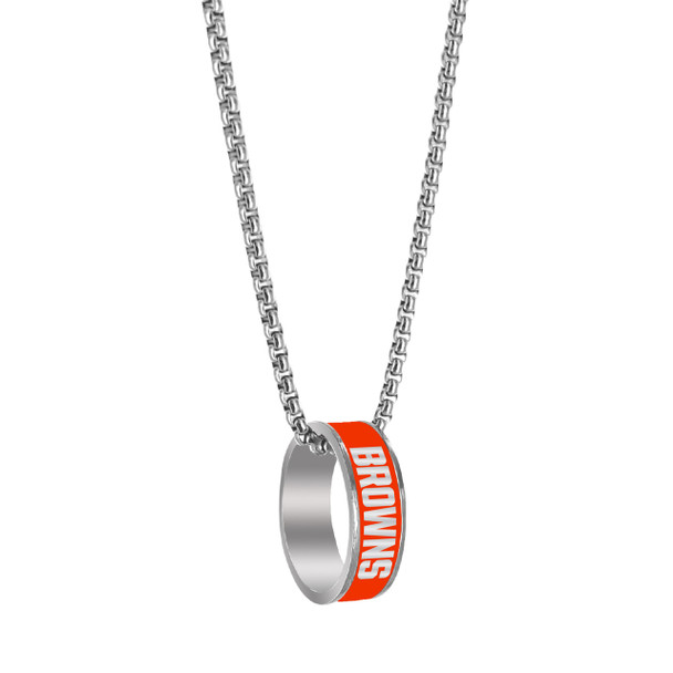 Cleveland Browns Ring Pendant Necklace