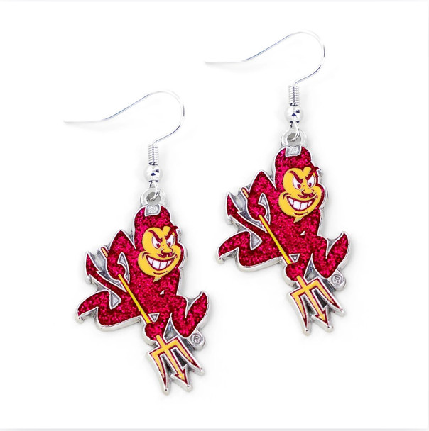 Arizona State Glitter Earrings