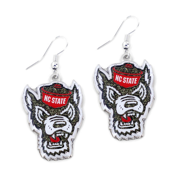 North Carolina State Glitter Earrings