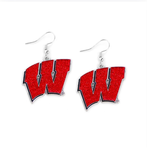Wisconsin Glitter Earrings