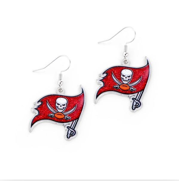 Tampa Bay Buccaneers Glitter Earrings