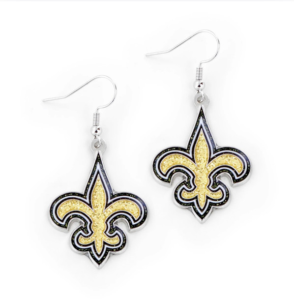 New Orleans Saints Glitter Earrings