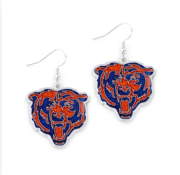 Chicago Bears Glitter Earrings