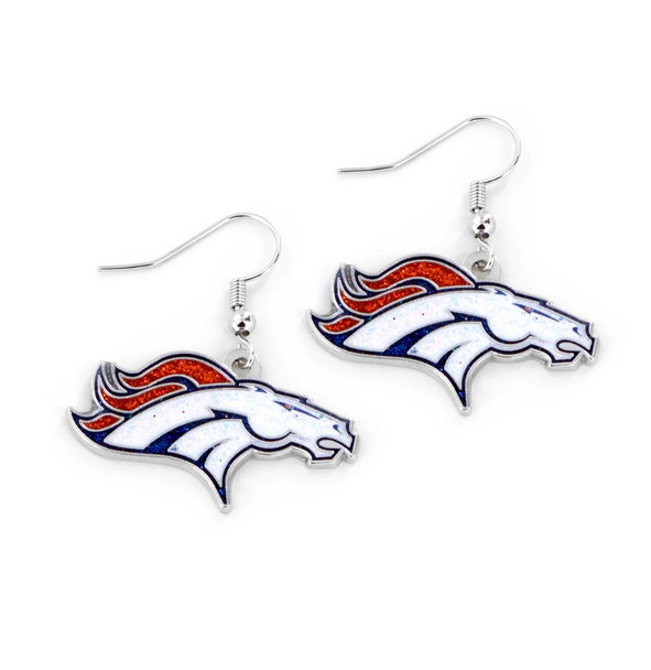 Denver Broncos Glitter Earrings
