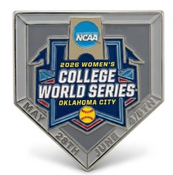 2026 Women's College World Series Home Plate Pin