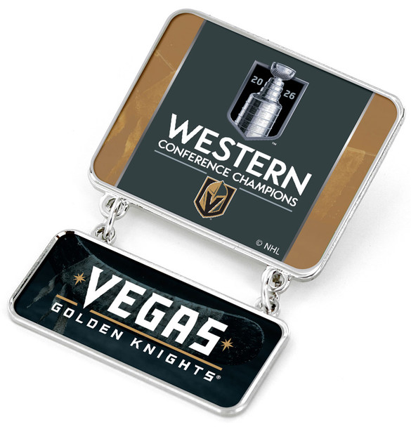 Vegas Golden Knights 2026 Western Conference Champs Dangle Pin - 2"