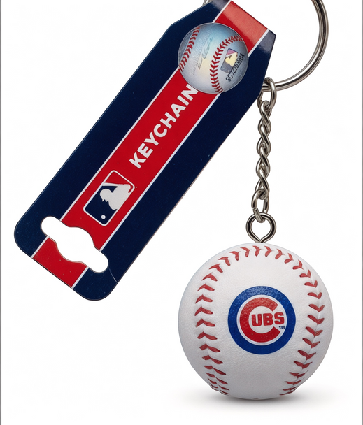 Chicago Cubs 3D Baseball Keychain