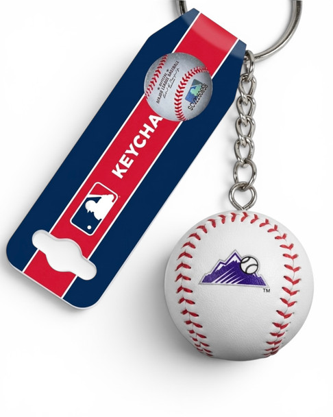 Colorado Rockies 3D Baseball Keychain