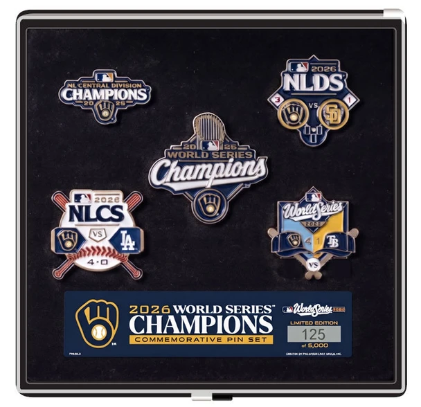 Milwaukee Brewers 2026 World Series Five Pin Set - Limited Edition 5,000 (Ships 11/30)