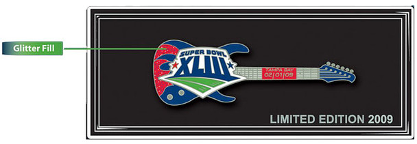 Super Bowl XLIII (43) Oversized Guitar Pin - Limited 2,009