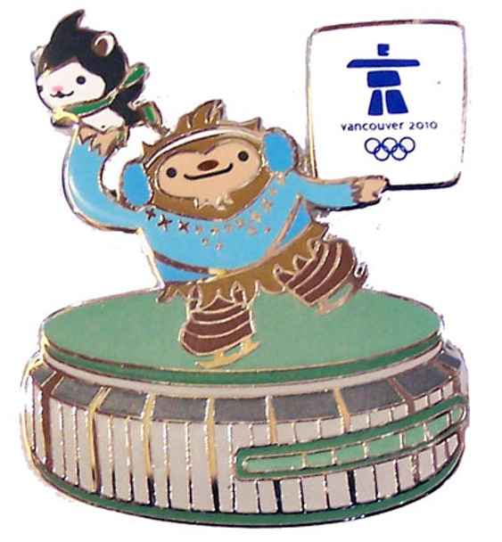 Vancouver 2010 Olympics Mascots at Pacific Coliseum Pin