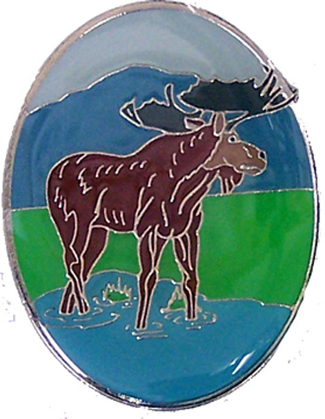 Moose 1.5" Brass Magnet