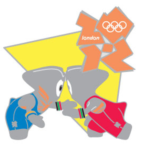 London 2012 Olympics Wenlock Wrestling Pin