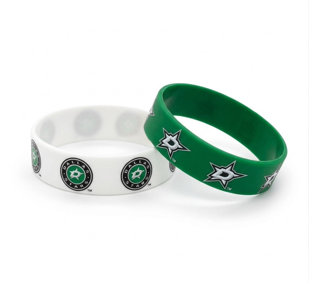 Dallas Stars Wide Wristbands (2 Pack)