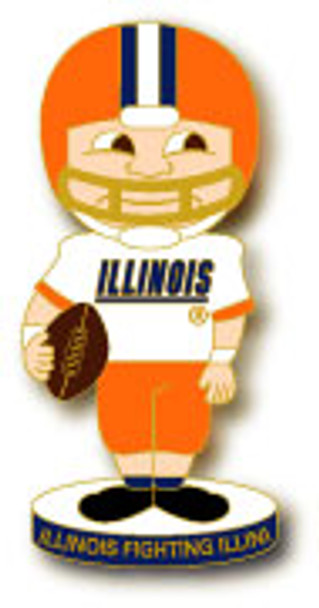 Illinois Football Bobble Head Pin