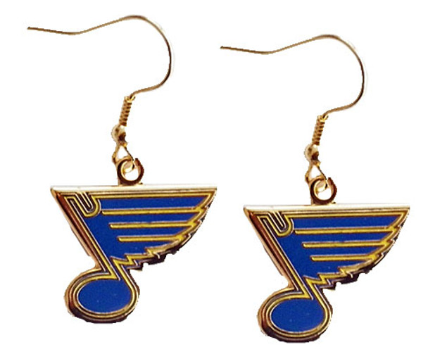 St. Louis Blues Logo Earrings - Gold
