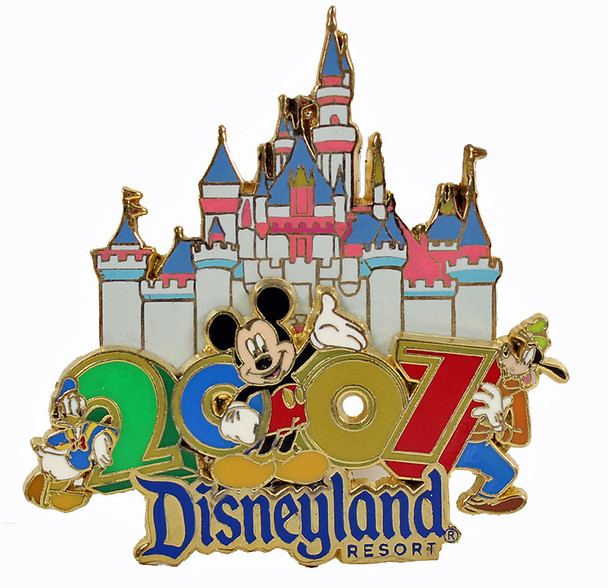 2007 Walt Disneyland Double Pin - Mickey Mouse