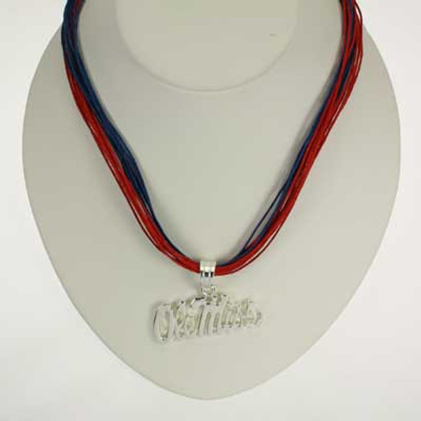 Mississippi Logo Multi-Cord 18" Necklace