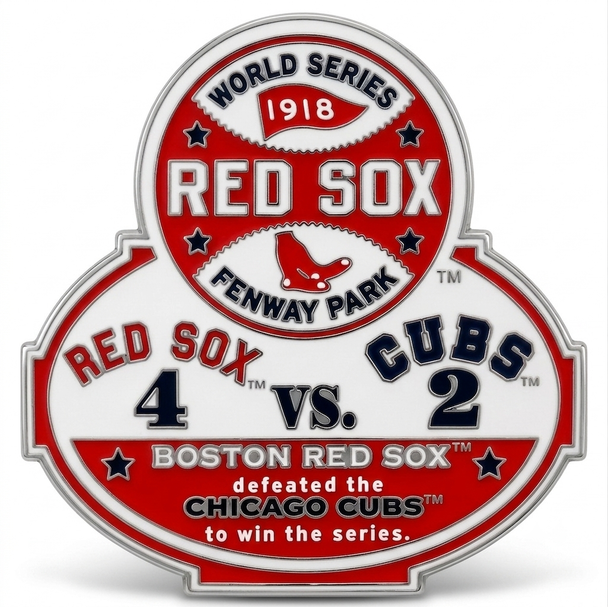 1918 World Series Commemorative Pin - Red Sox vs. Cubs