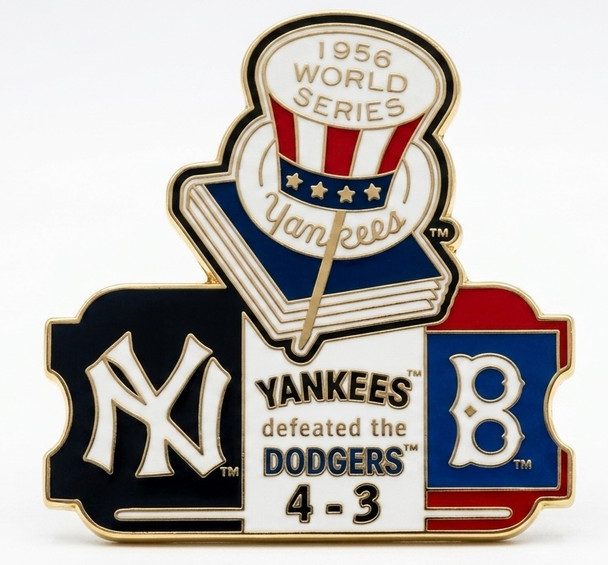 1956 World Series Commemorative Pin - Yankees vs. Dodgers