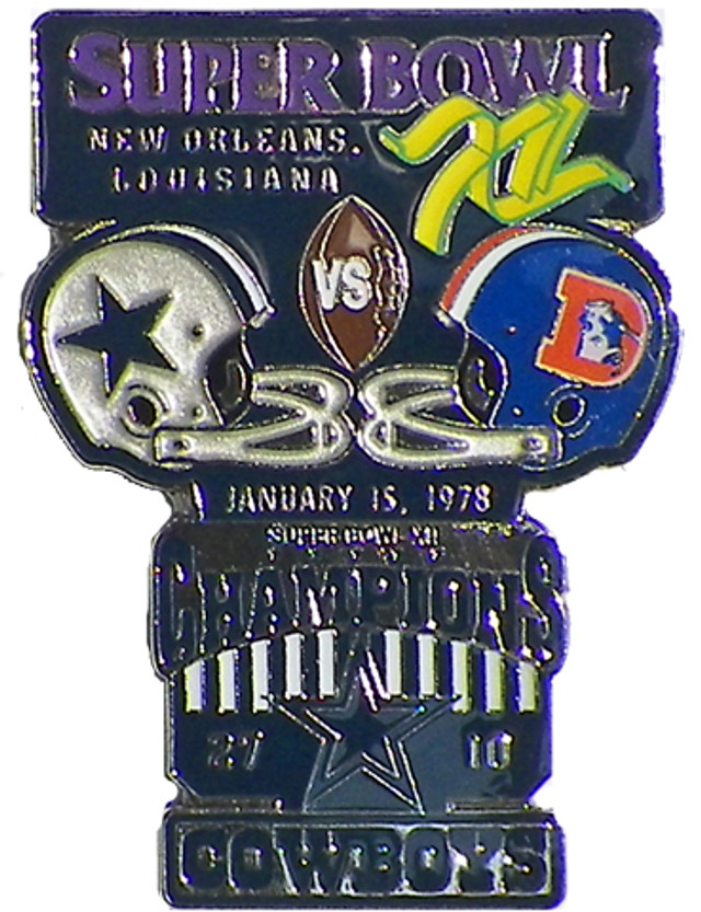 Super Bowl XII (12) Oversized Commemorative Pin