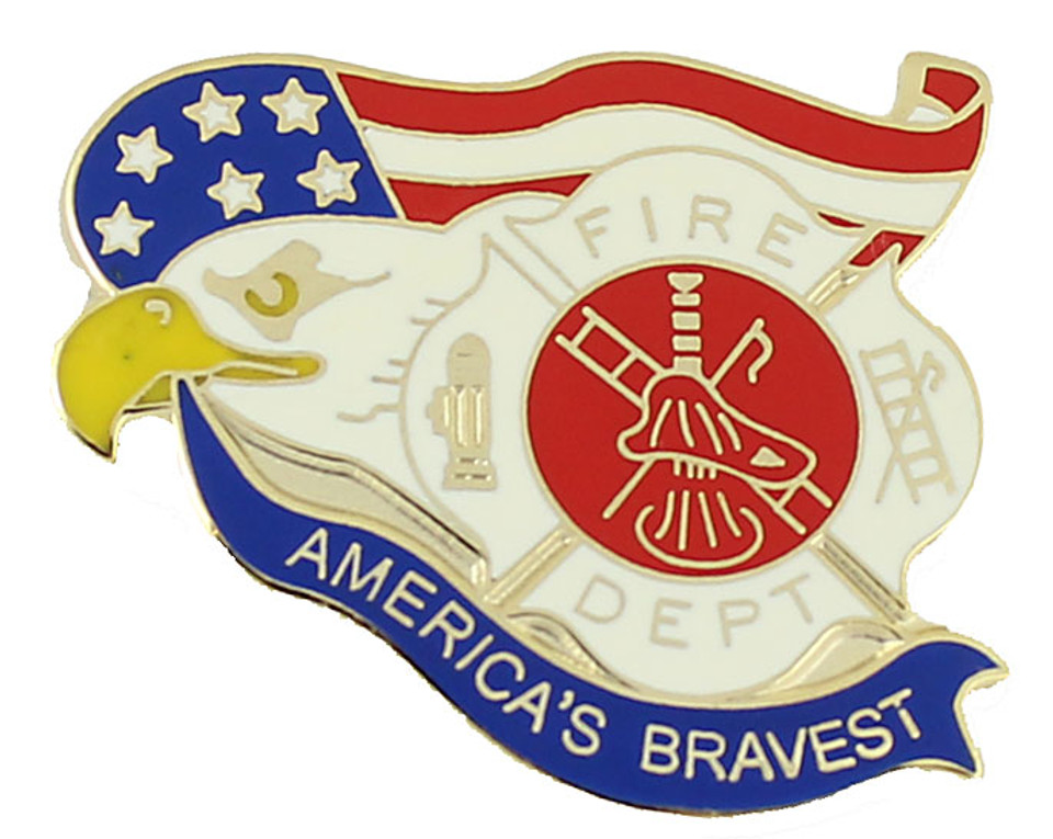 Americas Bravest Firemen Pin