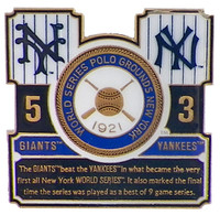 1921 World Series Commemorative Pin - Giants vs. Yankees