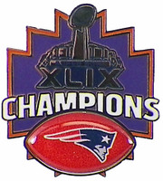 New England Patriots Super Bowl XLIX (49) Champions Pin - Game Ball