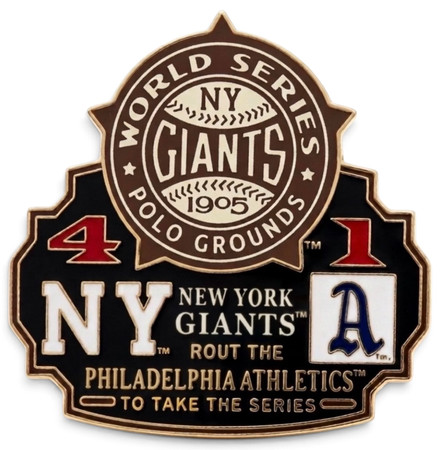 1905 World Series Commemorative Pin - Giants vs. Athletics