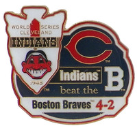 1948 World Series Commemorative Pin - Indians vs. Braves