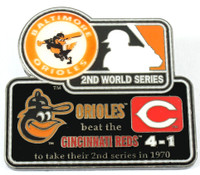 1970 World Series Commemorative Pin - Orioles vs. Reds